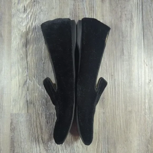 Birdies The Starling Black Velvet Flats Slippers Loafers Slip On Women’s Size 7 - Picture 11 of 14